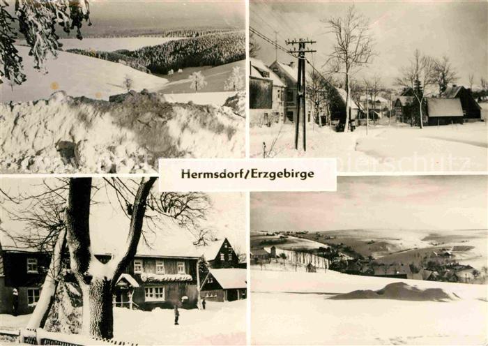 Hermsdorf Erzgebirge Teilansichten Winterlandschaften