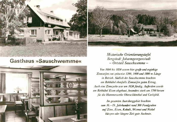 Johanngeorgenstadt Gasthaus Sauschwemme Historische Orientierungstafel