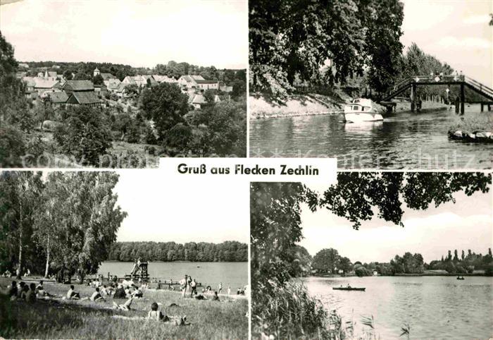 Flecken Zechlin Teilansichten Kanal Badestrand Schwarzer See