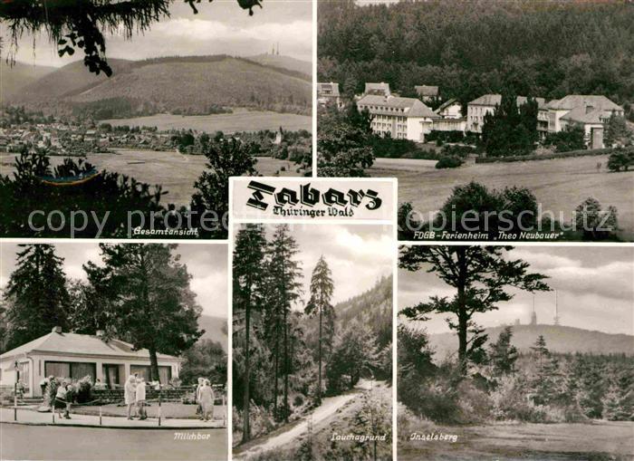 Tabarz Gesamtansicht FDGB Ferienheim Theo Neubauer Inselsberg Lauchagrund Milchb