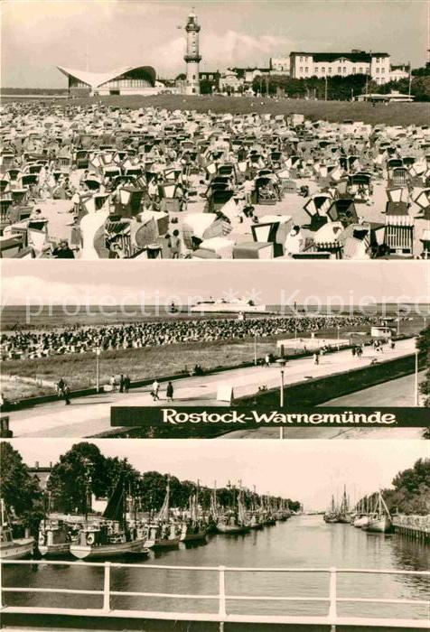 Warnemuende Ostseebad Leuchtturm Gaststaette Teepott Strand Promenade Alter Stro