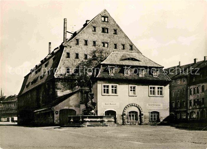 Zittau Marstall mit Stadtschmiede Handabzug