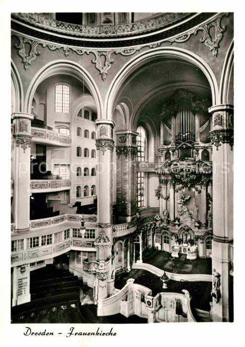 DRESDEN Elbe Inneres der Frauenkirche vor der Zerstoerung