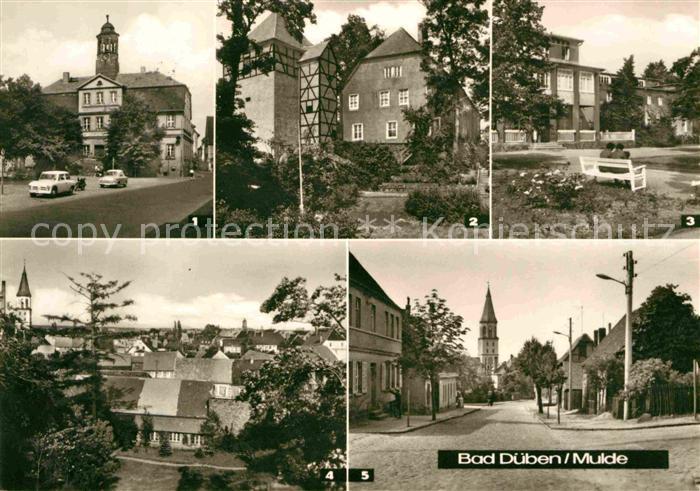 Bad Dueben Rathaus Burg Freilichtbuehne Eisenmoorbad Burgturm Gustav Adolf Stras