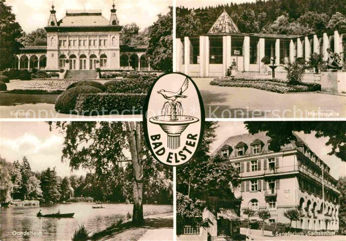 Bad Elster Kurhaus Moritzquelle Gondelteich Sanatorium Sachsenhof