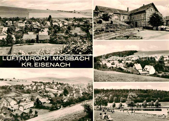 Mosbach Thueringen Teilansichten Gasthaus Klosterhof Badestrand Freibad