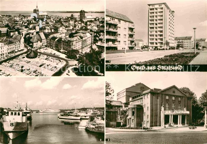 Stralsund Mecklenburg Vorpommern Neubauviertel Knieper Nord Hafen Theater der We