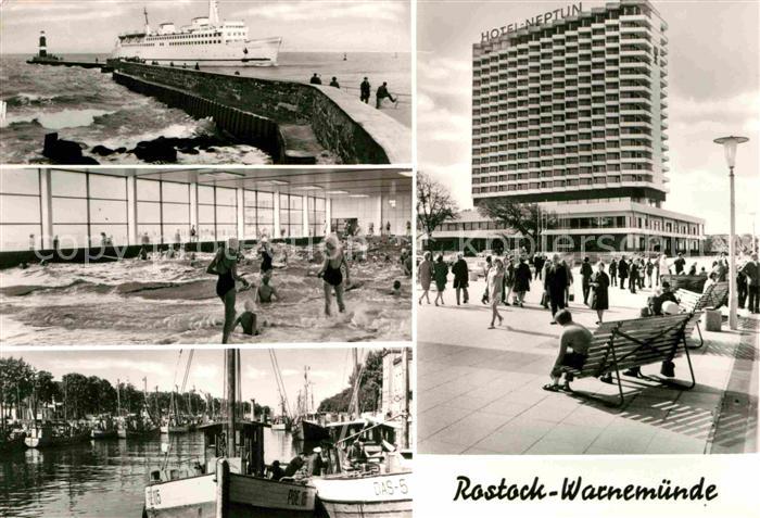 Warnemuende Ostseebad Faehre Wellenbad Alter Strom Fischkutter Hotel Neptun