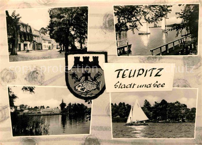 Teupitz Stadt und See Segeln Wappen