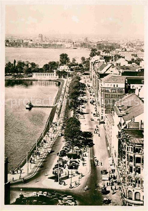 HAMBURG  CITY Blick auf den Ballindamm Binnenalster