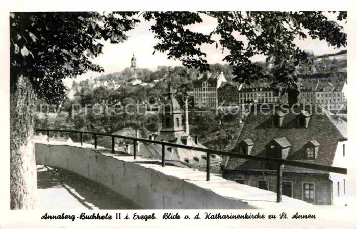 Annaberg-Buchholz Erzgebirge Blick von der Katharinenkirche zu St Annen