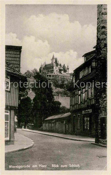 Wernigerode Harz Blick zum Schloss