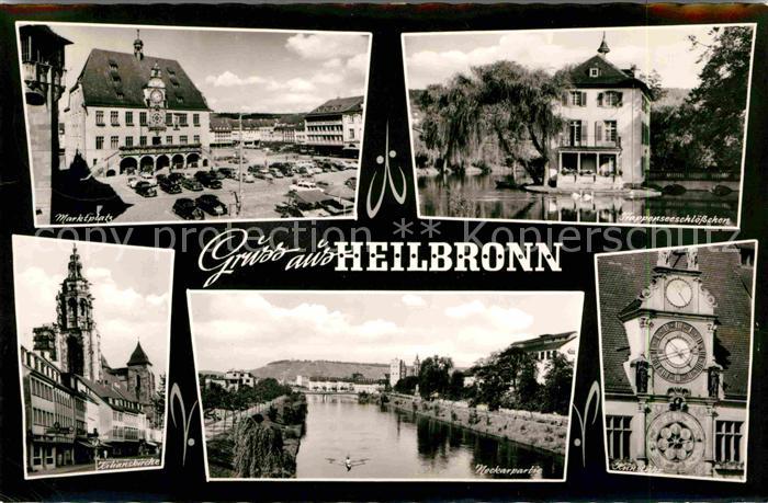 Heilbronn Neckar Marktplatz Trappenseeschloesschen Kunstuhr Neckar Kilianskirche
