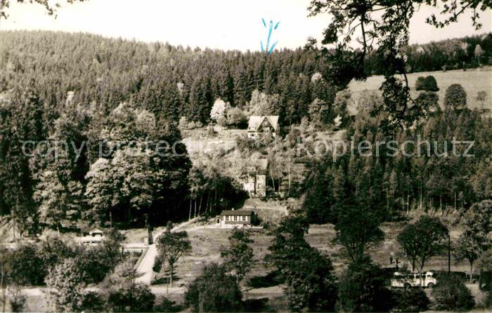 Rechenberg-Bienenmuehle Osterzgebirge Teilansicht Haeuser am Waldrand