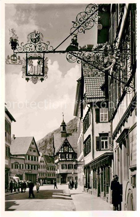 Urach Bad Marktplatz Innenstadt Tuerschild