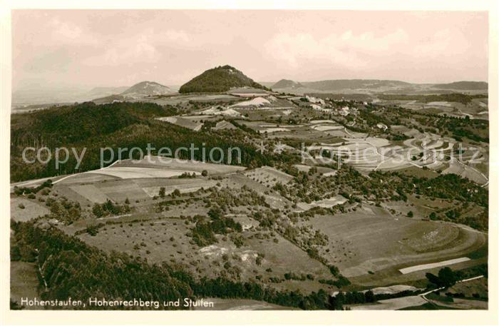 Hohenstaufen Hohenrechberg und Stuifen Original Straehle Bild Nr 21197 Fliegerau