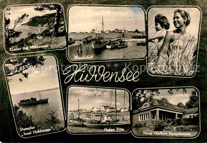 Insel Hiddensee Kloster Neuendorf Hafen Badenixen Haus Gerhart Hauptmanns Vitte