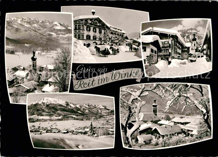 Reit Winkl Ortsansichten im Winter Alpenpanorama