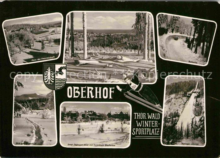 Oberhof Thueringen Haus der Freundschaft Bobbahn Thueringenschanze Skispringen E