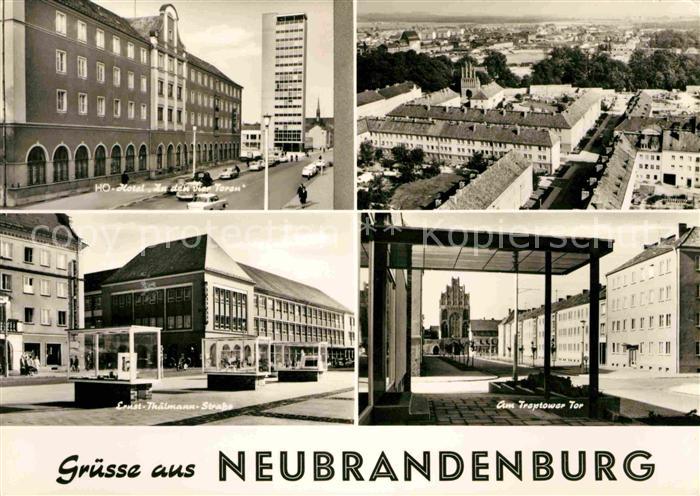 Neubrandenburg HO Hotel In den vier Toren Ernst Thaelmann Strasse Treptower Tor