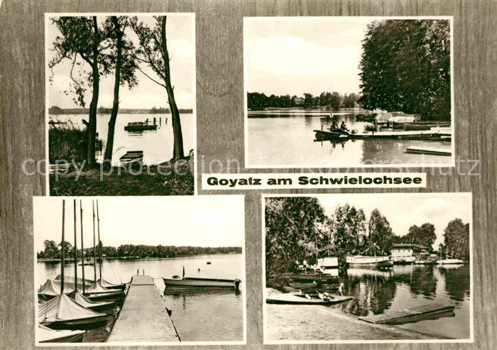 Goyatz Partien am See Bootsanleger Handabzug