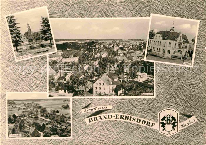 Brand-Erbisdorf Teilansichten Dorfteich Rathaus