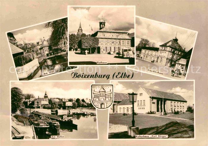 Boizenburg Am Wall Rathaus Krankenhaus Kulturhaus Kurt Buerger Hafen