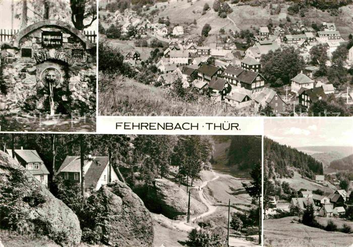 Fehrenbach Thueringer Wald Teilansichten Werraquelle