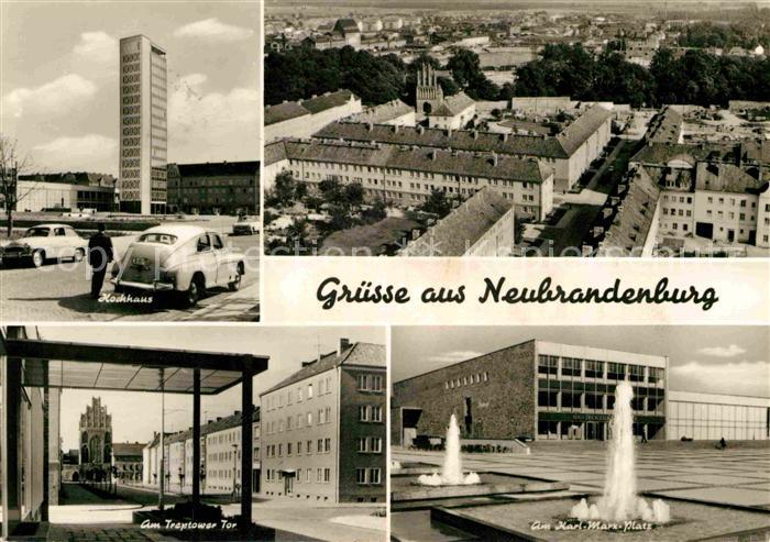 Neubrandenburg Hochhaus Schloss Karl Marx Platz Treptower Tor