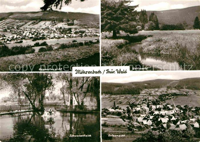 Moehrenbach Gesamtansicht Wohlrosetal Ortsansicht Schwanenteich