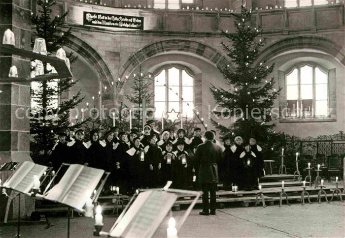 Schneeberg Erzgebirge Kurrendesingen St Wolfgangskirche zur Weihnachtszeit