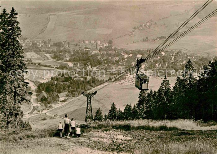 Oberwiesenthal Erzgebirge Bergbahn Blick vom Fichtelberg