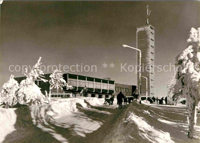 Oberwiesenthal Erzgebirge HO Gaststaette Fichtelberghaus Wetterwarte Winterimpre