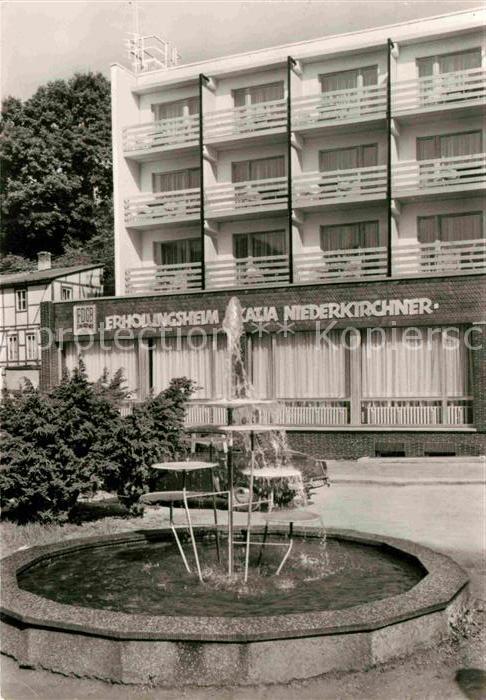 Leutenberg Thueringen FDGB Erholungsheim Katja Niederkirchner Springbrunnen