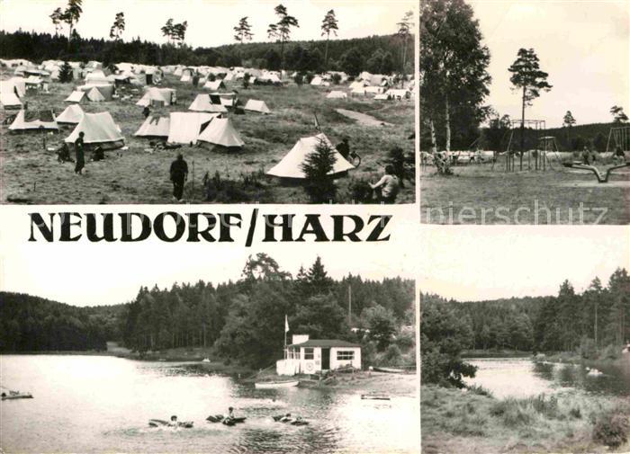 Neudorf Harzgerode Birnbaumteich mit Zeltplatz