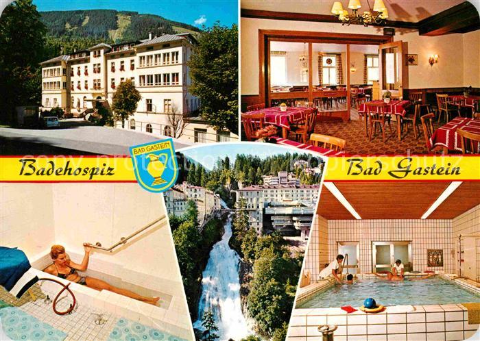 Badgastein Kuranstalt Badehospiz Restaurant Kuranwendung Wasserfall