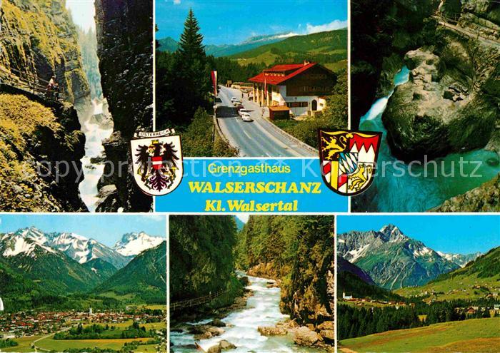 Riezlern Kleinwalsertal Vorarlberg Grenzgasthof Walserschanz Schlucht Wasserfall