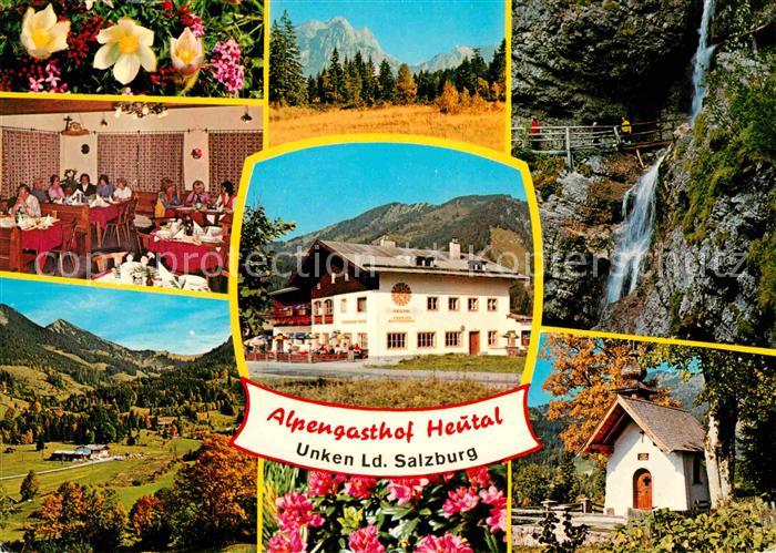 Unken Alpengasthof Heutal Kapelle Alpenflora Wasserfall Herbststimmung Alpen