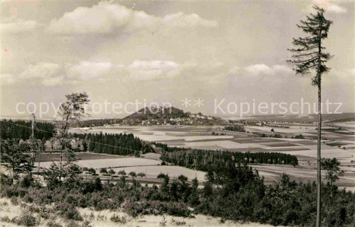 Augustusburg Landschaftspanorama mit Blick zur Augustusburg
