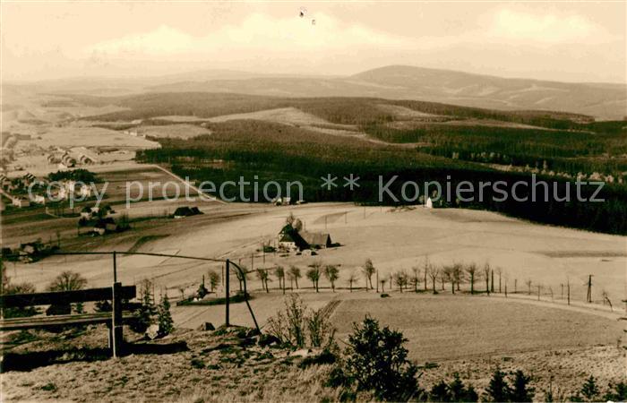 Baerenstein Annaberg-Buchholz Panorama Blick zum Fichtelberg