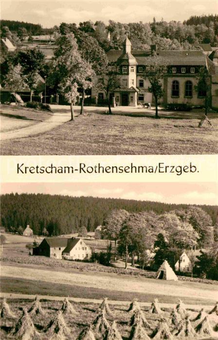 Kretscham-Rothensehma Sanatorium Heuernte Felder Landwirtschaft