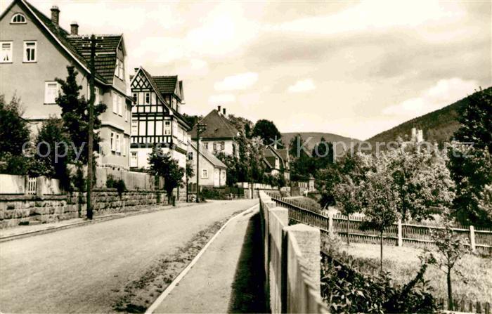 Steinbach-Hallenberg Arzbergstrasse mit Hallenburg