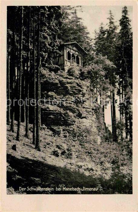 Manebach Schwalbenstein Felsen Huette