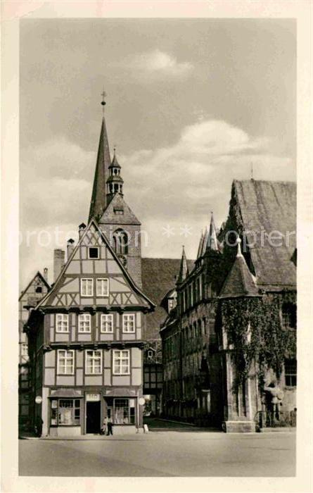Quedlinburg Harz Partie am Rathaus