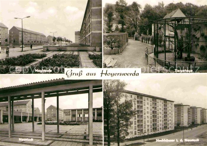 Hoyerswerda Magistrasse Tiergehege Hochhaeuser Neustadt