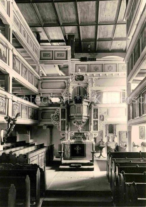 Grossrueckerswalde Wehrkirche Innenansicht Altar
