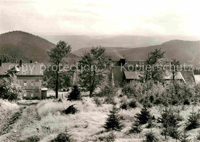 Gehlberg Panorama Blick von der Schmuecke zum Sachsenstein