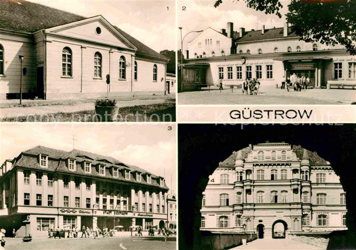 Guestrow Mecklenburg Vorpommern Ernst Barlach Theater Bahnhof HO Hotel Stadt Gue