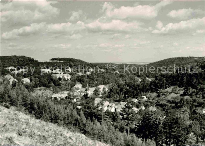 Bad Gottleuba-Berggiesshuebel mit Sanatorium und Panoramahoehe