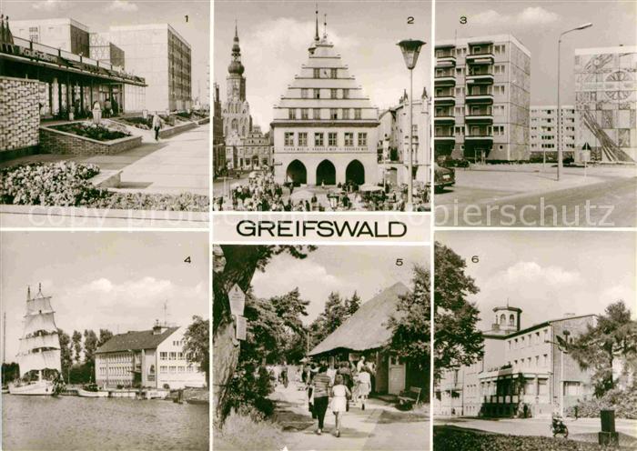 Greifswald HO Kaufhalle Ernst Thaelmann Ring Rathaus Dubnaring Seesportschule Se